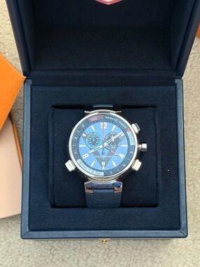 LOUIS VUITTON Tambour Regatta Chrono Q102D Wrist Watch w/ original box & papers